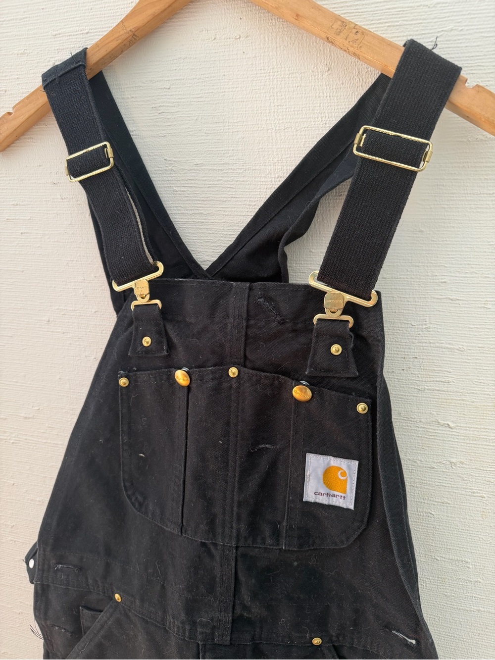 Carhartt Black Canvas insulated Overalls - Picture 3 of 7
